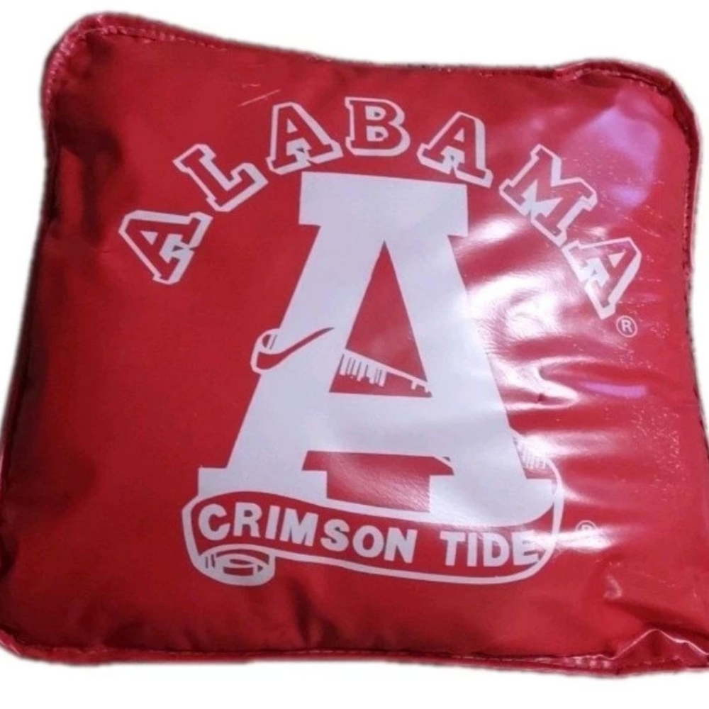 Alabama Crimson Tide 60-70s Stadium Seat Cushion Rare "A" Ribbon Banner Logo GUC